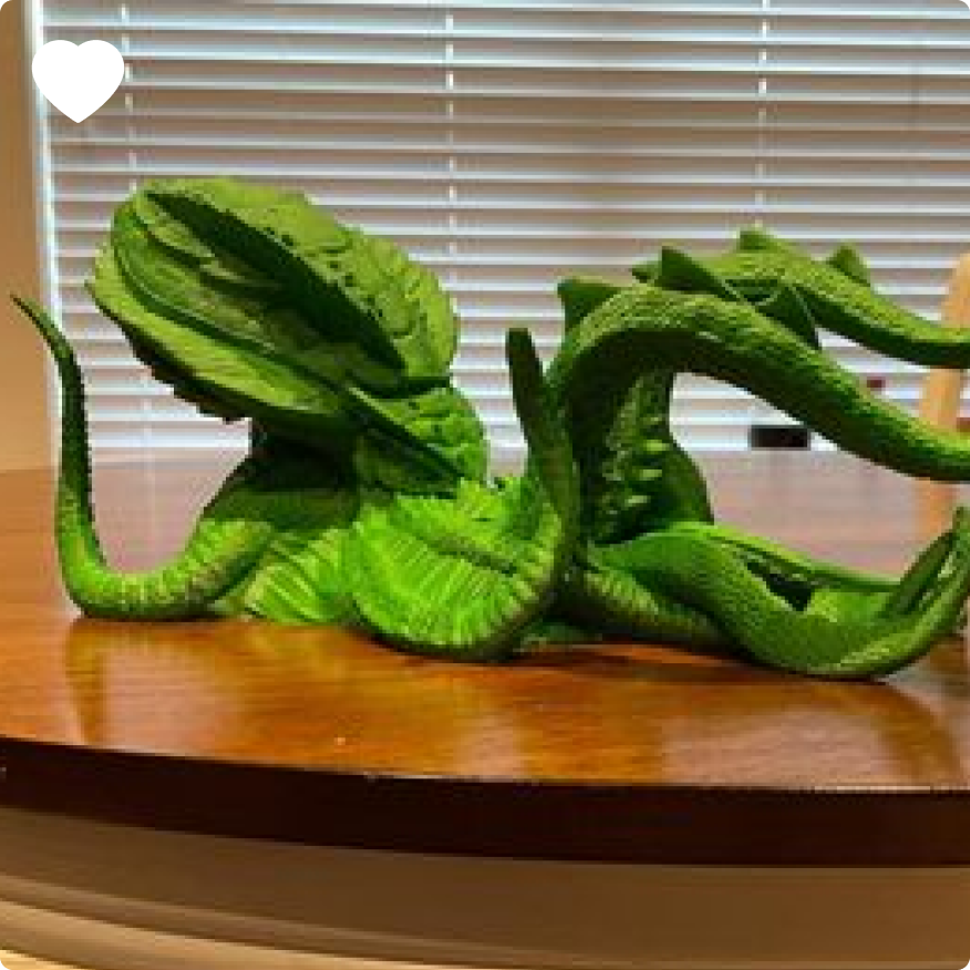 Green 3D printed octopus