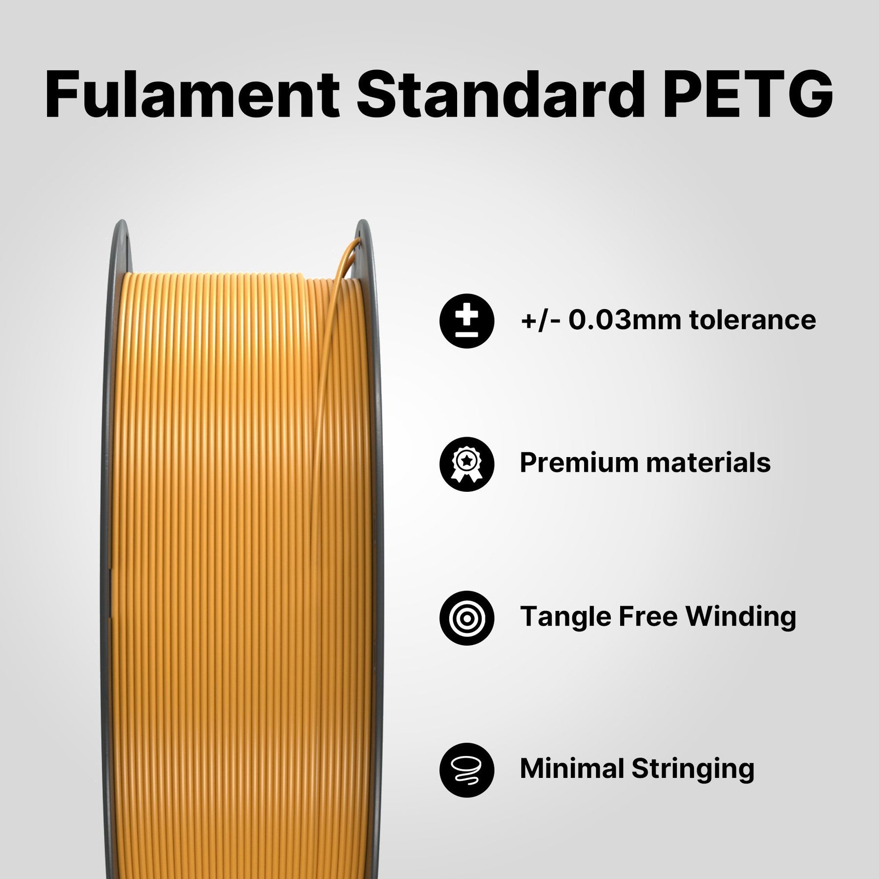 Standard PETG Series - Honey Yellow Filament Fulament