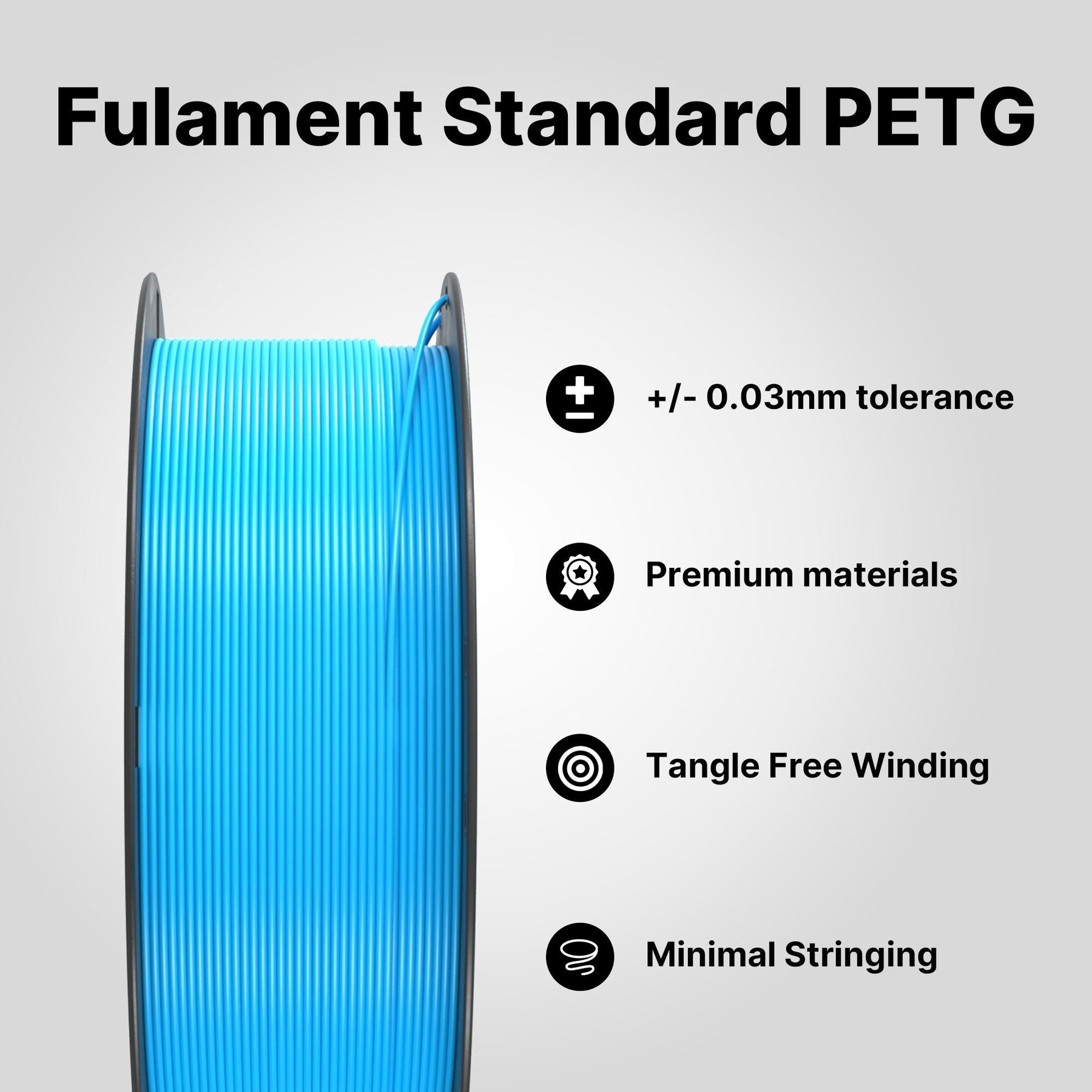 Standard PETG Series - Light Blue Filament Fulament